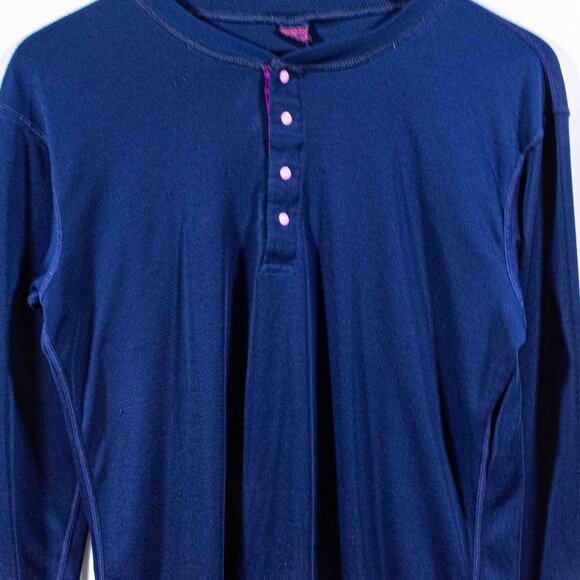 Patagonia Capilene Snap Long Sleeve Shirt Medium VTG Base Layer Made in USA - Picture 2 of 9